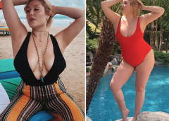 Hayley Hasselhoff shows off her curves to woo her fans