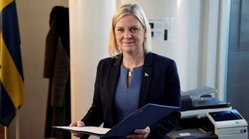 Magdalena Andersson, Sweden’s first female Prime Minister resigns immediately after appointment.